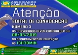 Notícia: Edital de convocação 03-2019