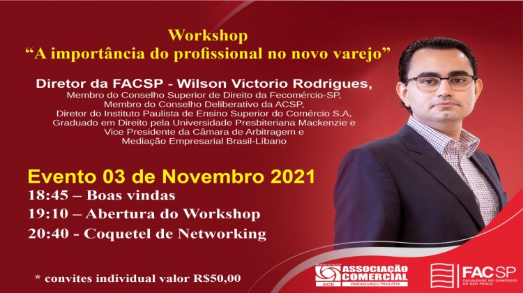 Notícia: ACE Paraguaçu vai sediar workshop nesta quarta-feira 3 de novembro