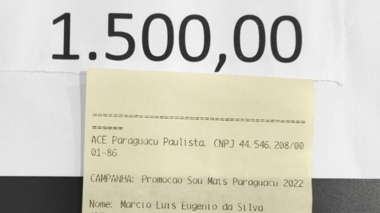 Notícia: ACE Paraguaçu divulga ganhadores do sorteio do Dia dos Pais